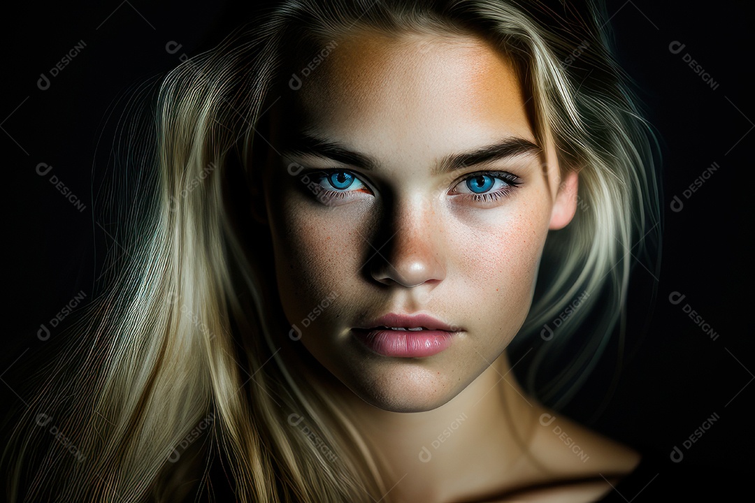 Imagem de linda mulher jovem realista.