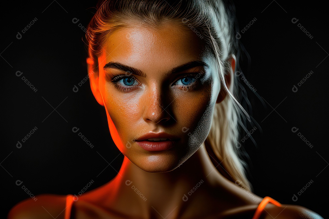 Imagem de linda mulher jovem realista.