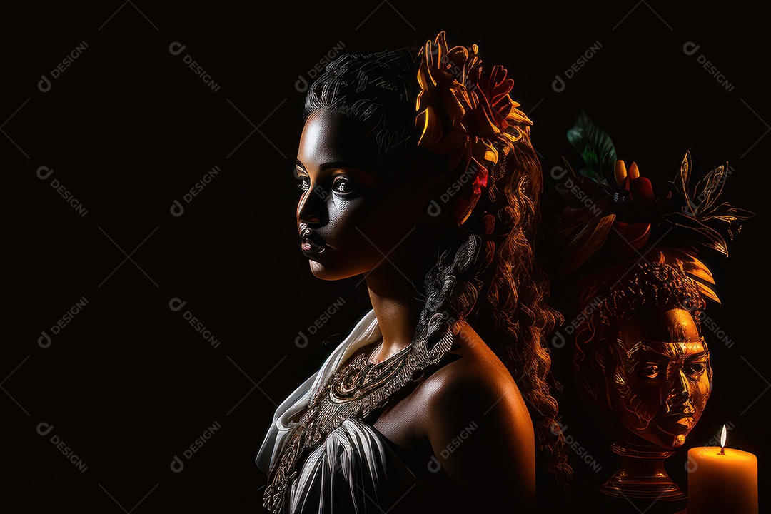 Imagem de linda mulher jovem realista.