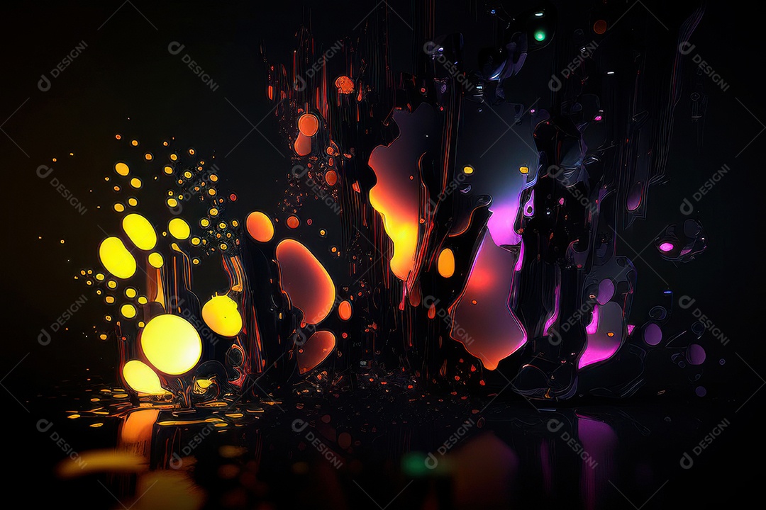 Fundo abstrato linhas neon coloridos.