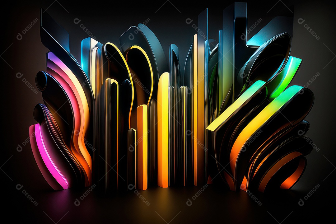 Abstrato fundo cristais coloridos brilhantes.