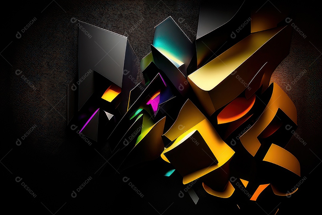 Abstrato fundo cristais coloridos brilhantes.