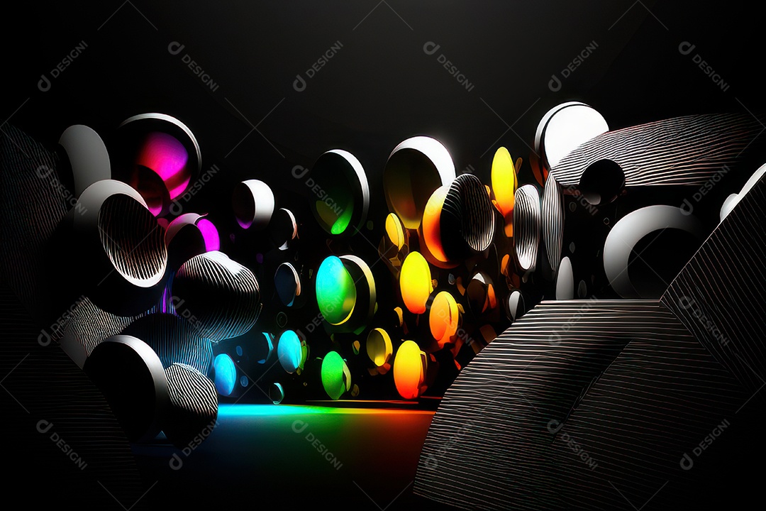 Abstrato fundo cristais coloridos brilhantes.