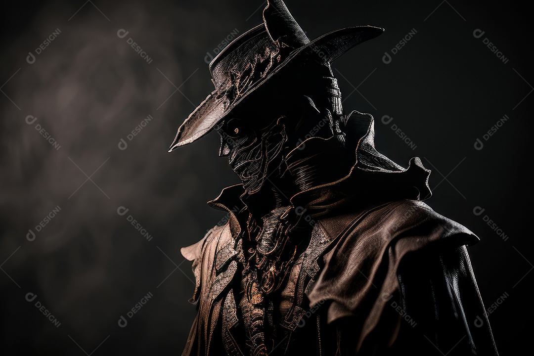 Imagem de homem jovem assustador realista.