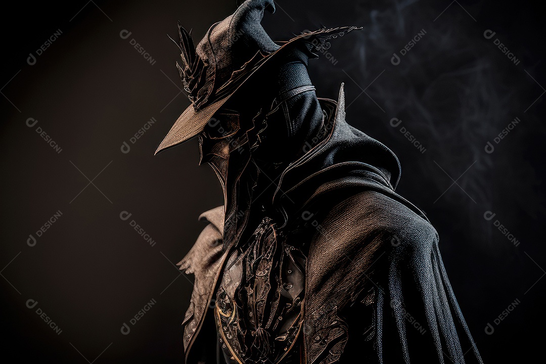 Imagem de homem jovem assustador realista.