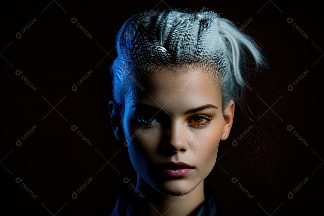 Imagem de linda mulher jovem realista.