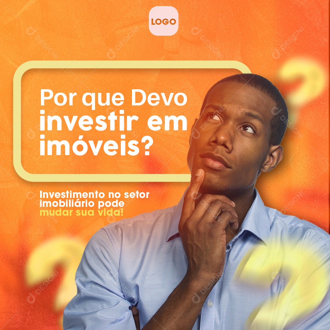Por Que Devo Investir Em Imóveis Imobiliária Social Media PSD Editável
