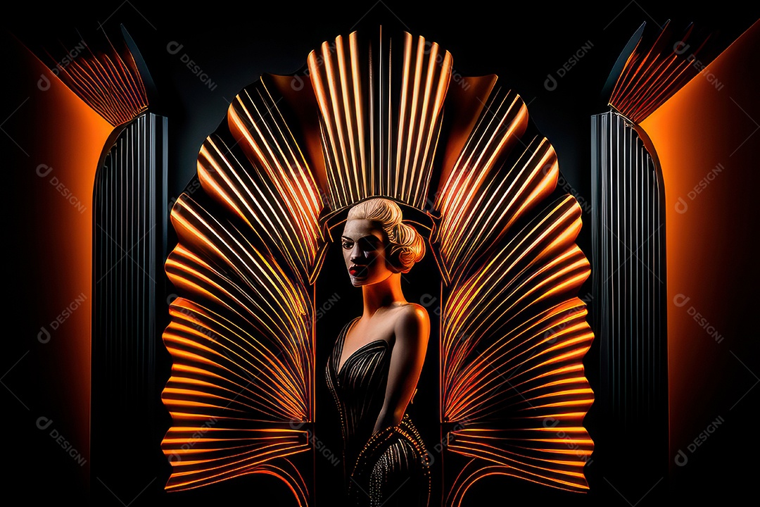 Imagem de mulher jovem realista.