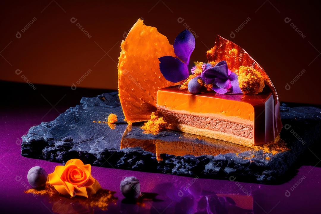 Bolo delicioso sobre fundo isolado.