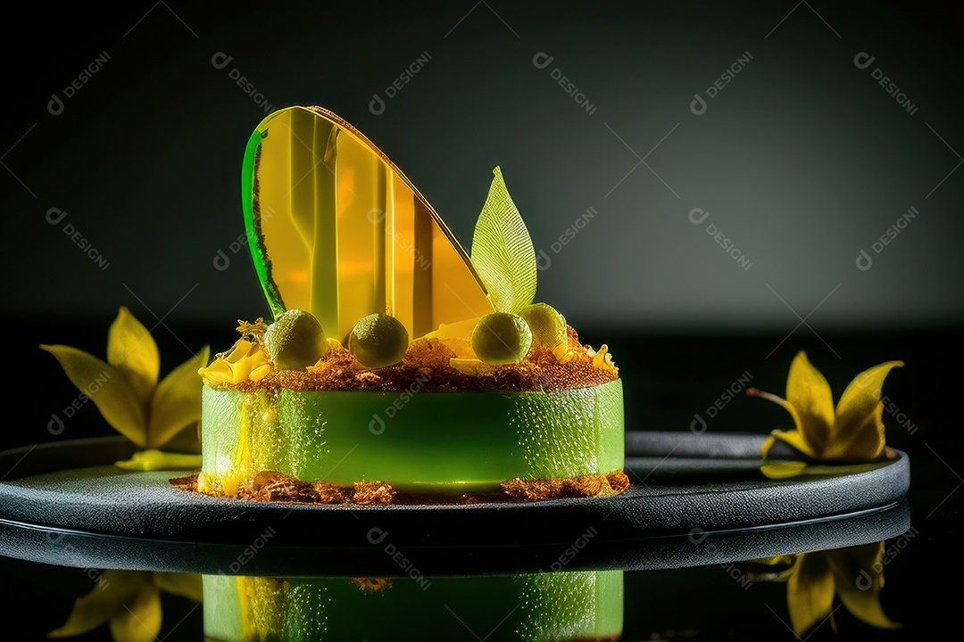 Bolo delicioso sobre fundo isolado.