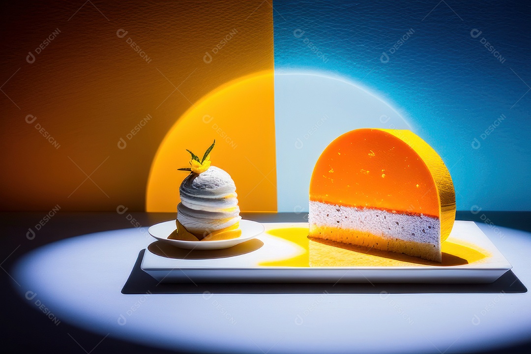 Bolo delicioso sobre fundo isolado.