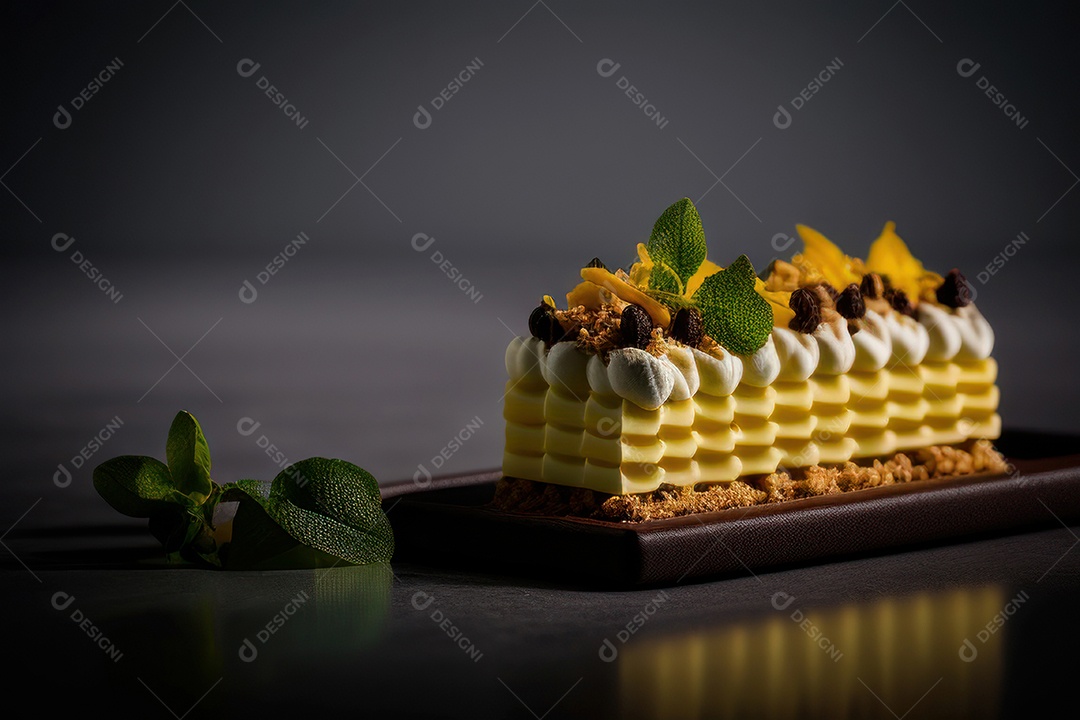 Bolo delicioso sobre fundo isolado.