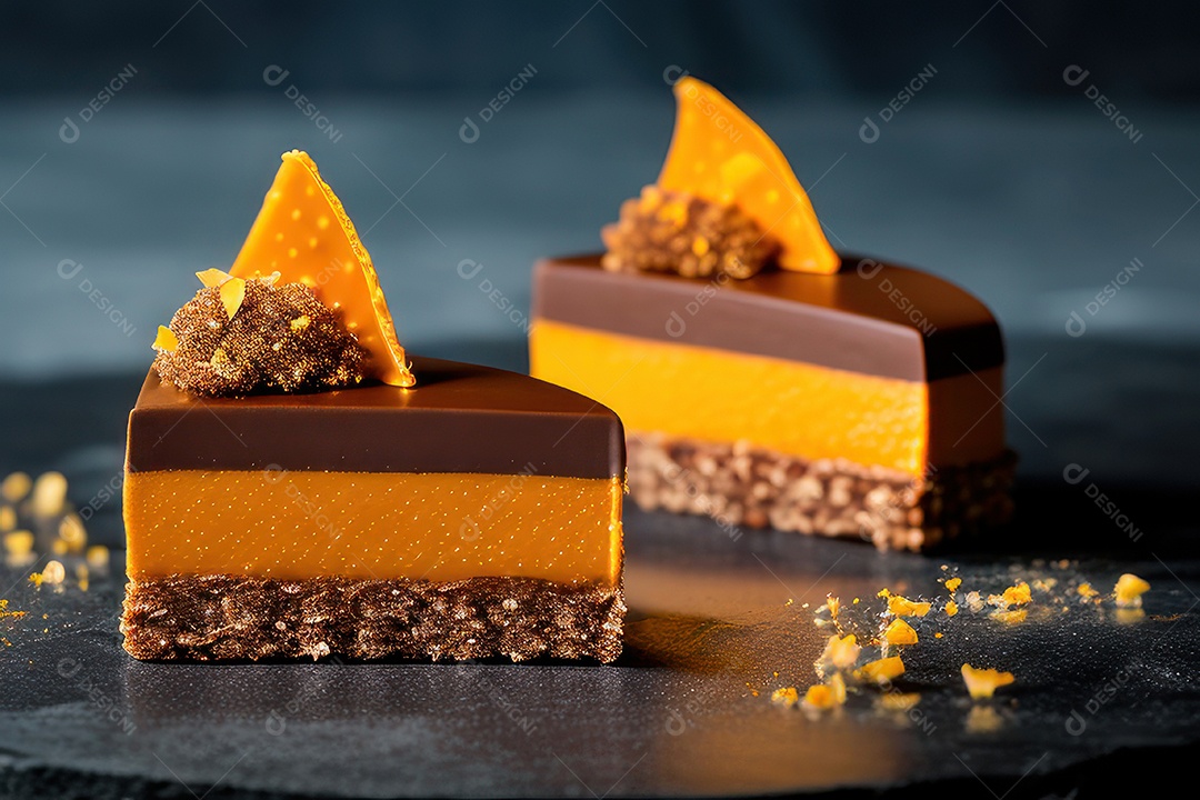 Bolo delicioso sobre fundo isolado.