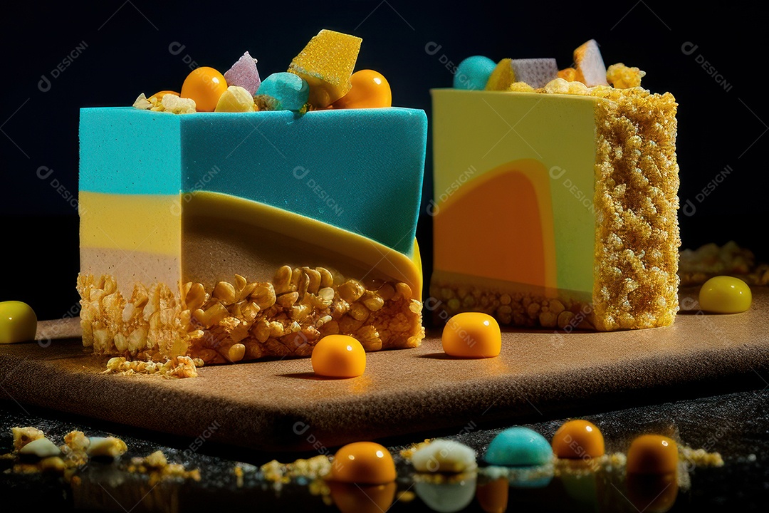 Bolo delicioso sobre fundo isolado.