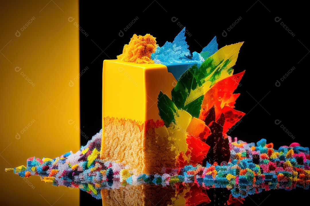 Fatia de bolo delicioso sobre fundo isolado.