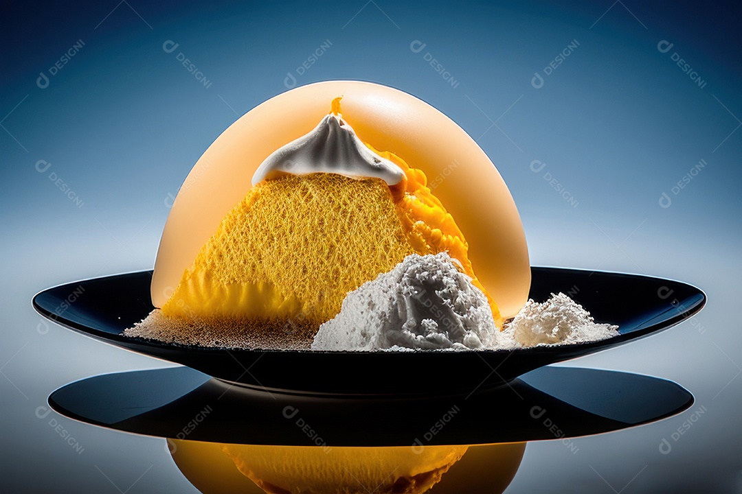 Fatia de bolo delicioso sobre fundo isolado.