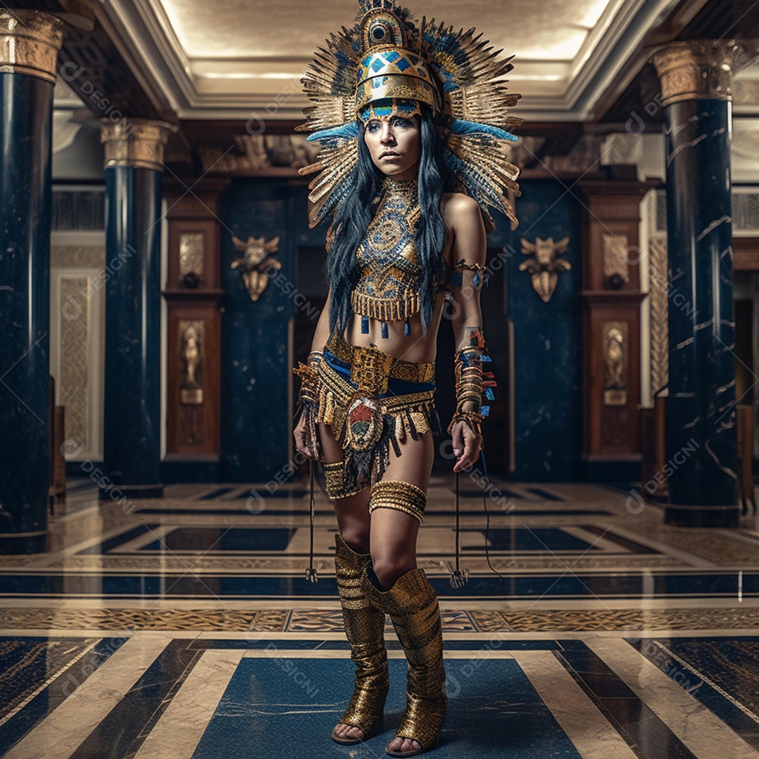 Mulher jovem linda indígena