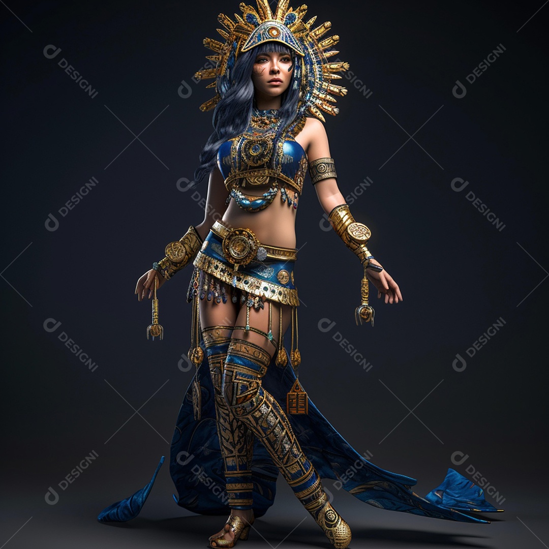 Mulher jovem linda indígena