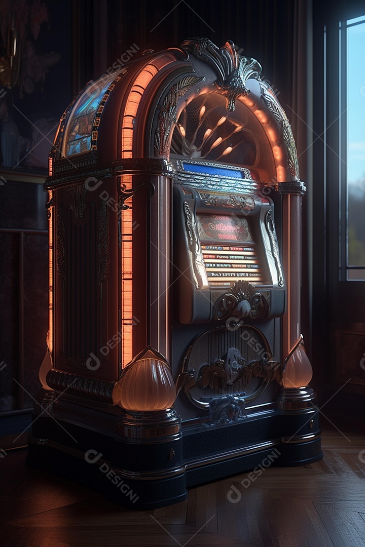 Interior steampunk, clube cyberpunk com luzes neon, bar retrô de fantasia, interior fictício