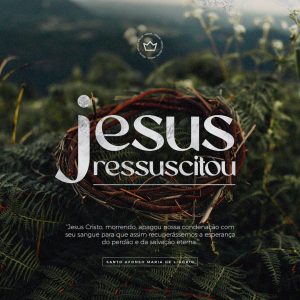 Jesus  Ressuscitou Semana Santa Social Media PSD Editável