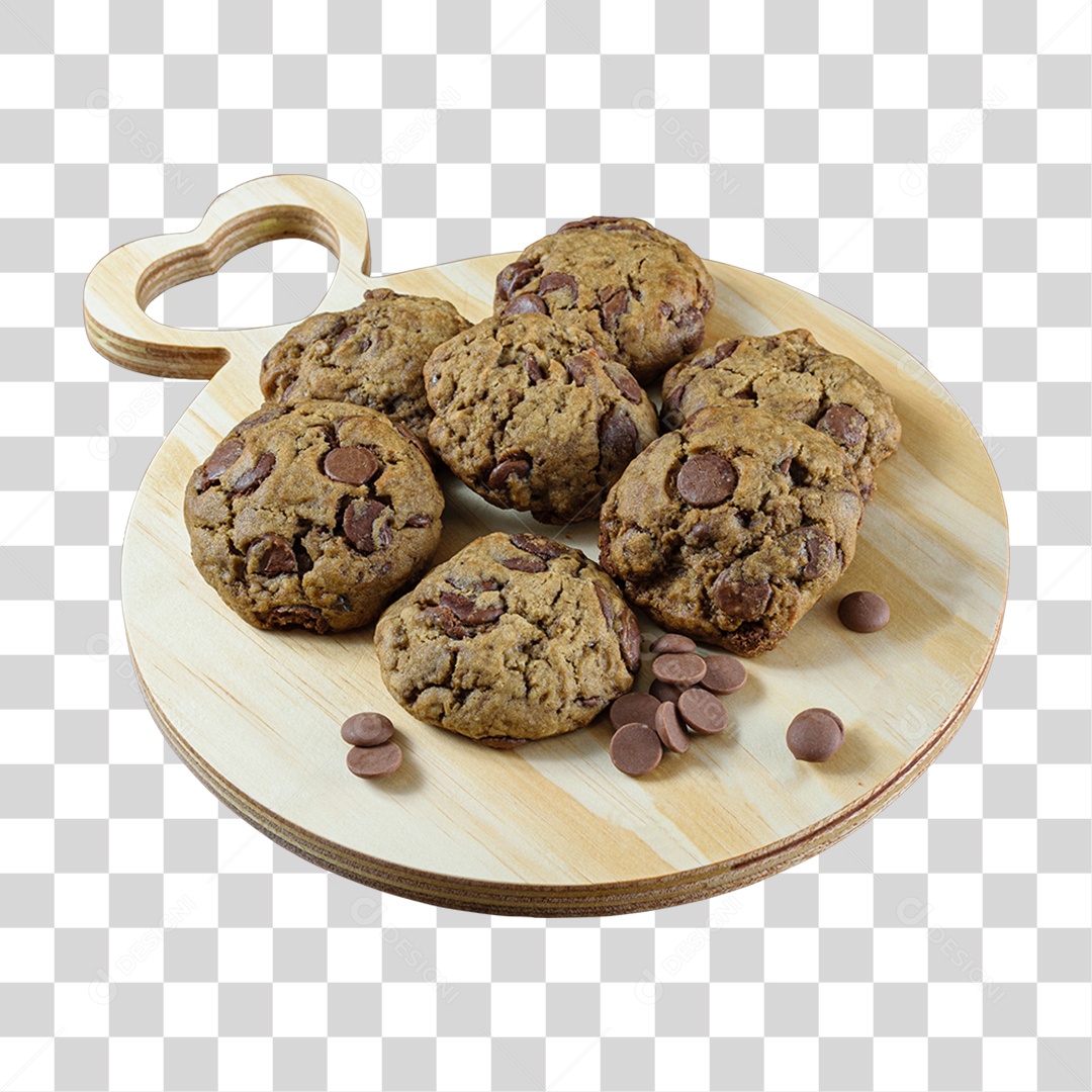 Tábua com Bolinhos de Chocolate PNG Transparente