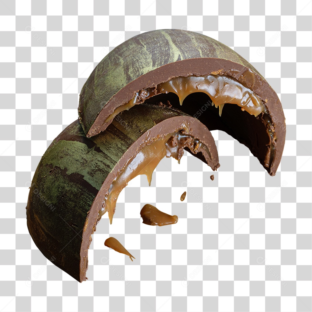 Ovo de Chocolate Para a Páscoa PNG Transparente