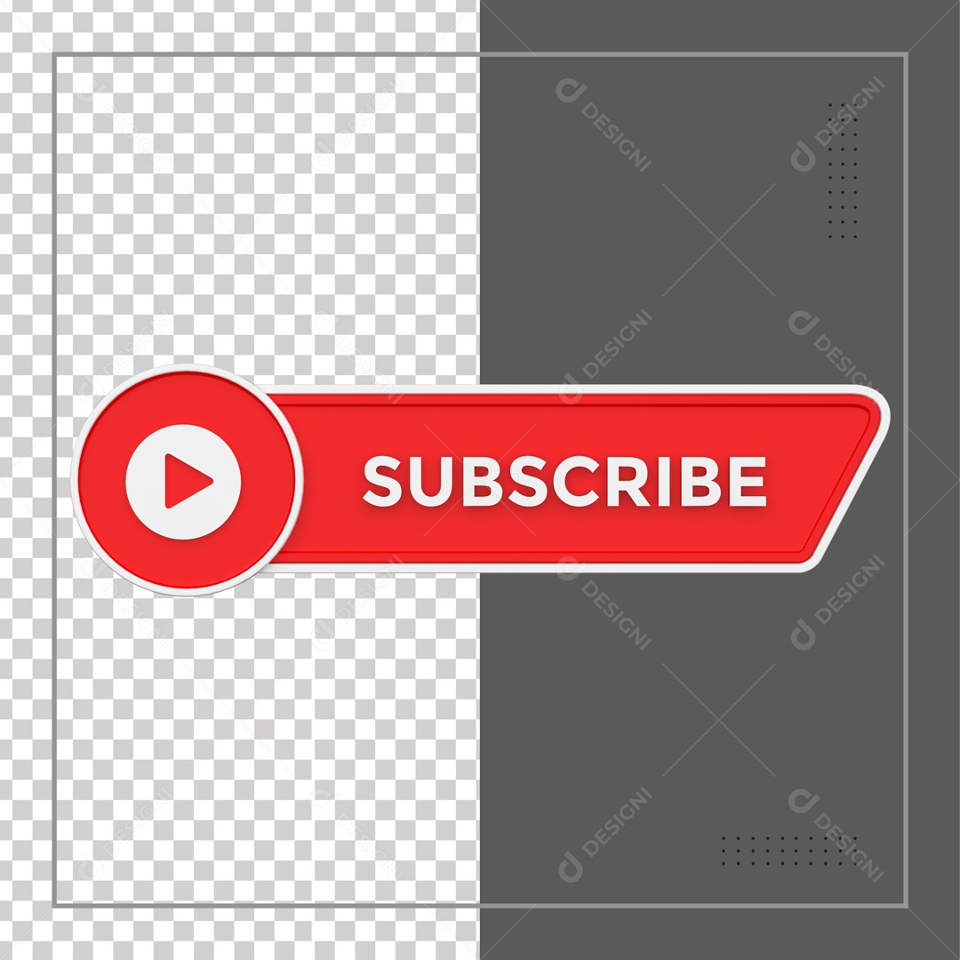 Elemento 3D Placa De Inscritos Youtube