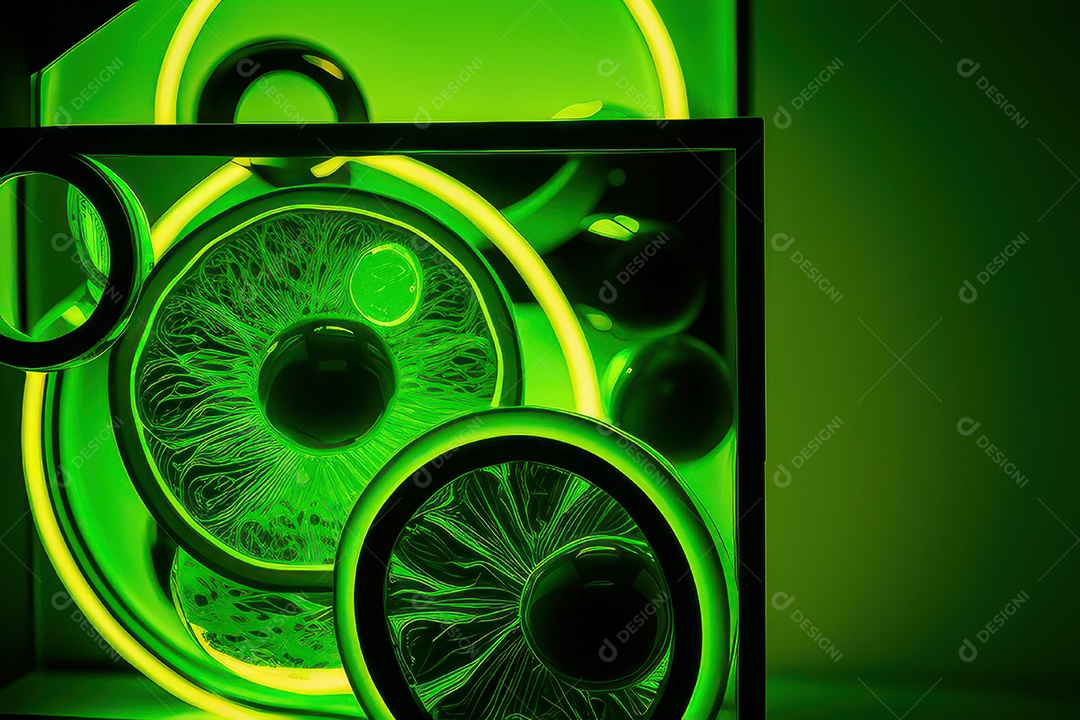 Textura com formas neon.