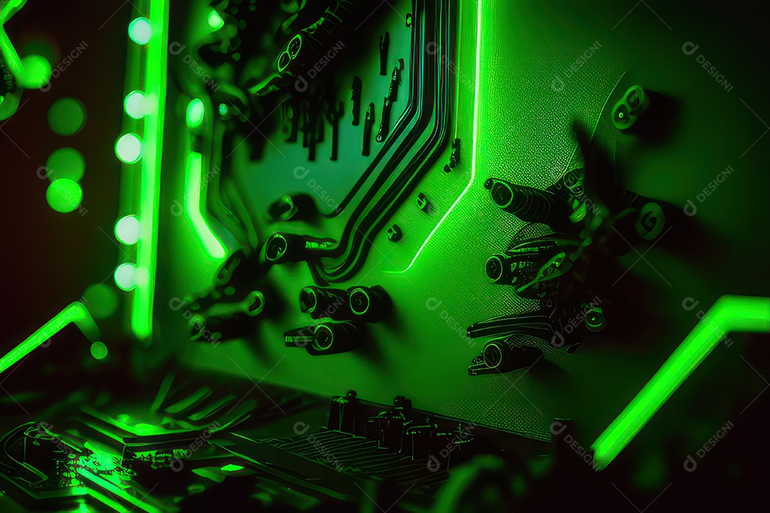 Textura com formas neon.