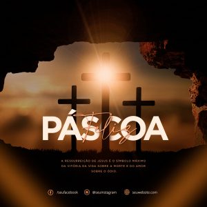 Feliz Páscoa Social Media PSD Editável