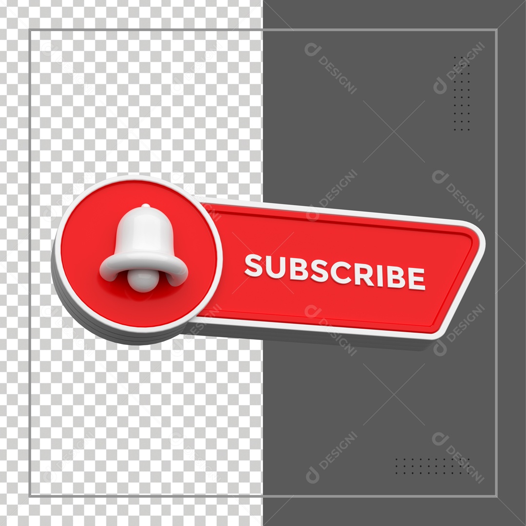 Elemento 3D Placa De Inscritos Youtube