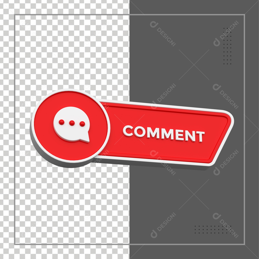 Elemento 3D Placa De Comentarios Youtube