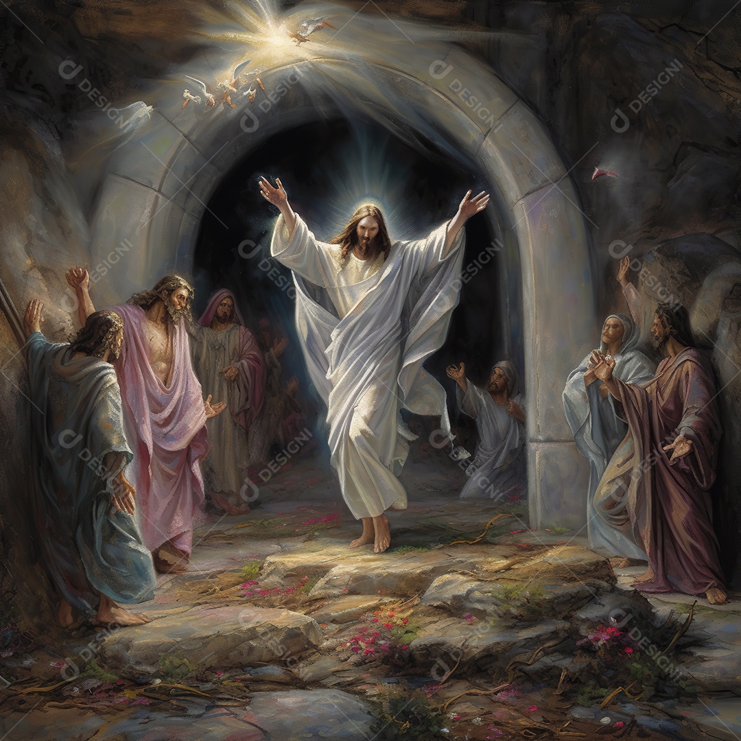 Uma bela ilustração da Ressurreição de Jesus Cristo