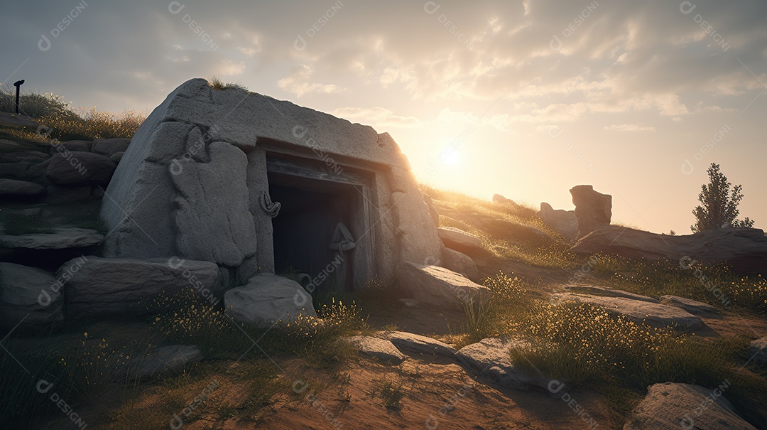 Túmulo vazio de Jesus aberto vista externa