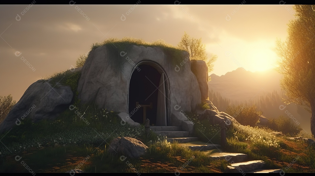 Túmulo vazio de Jesus aberto vista externa