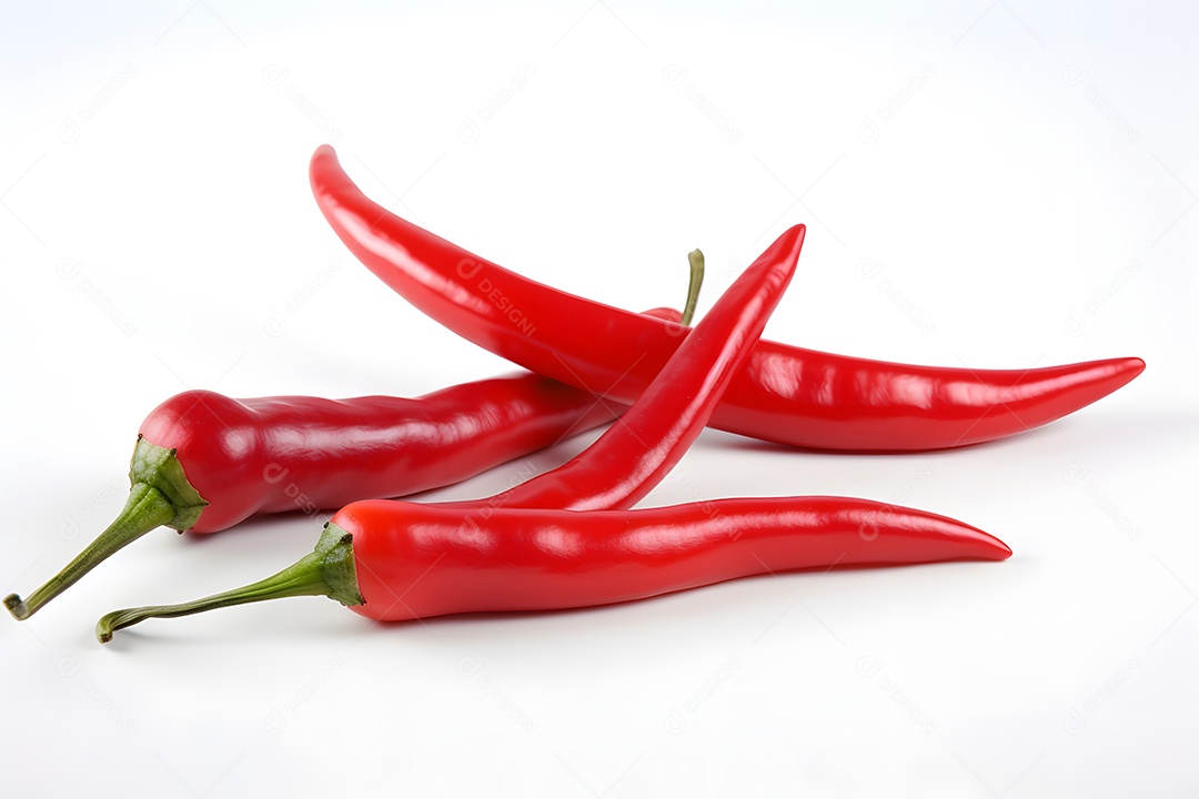 Pimentas sobre fundo isolado