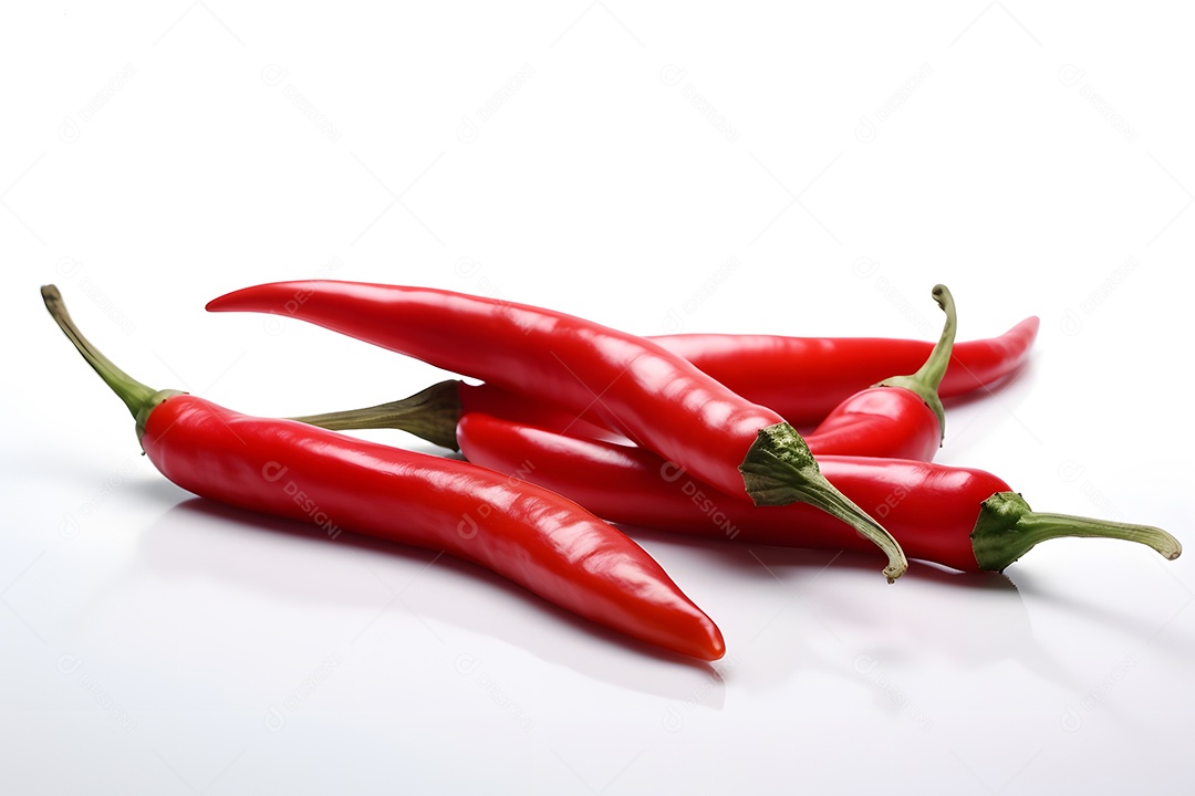 Pimentas sobre fundo isolado