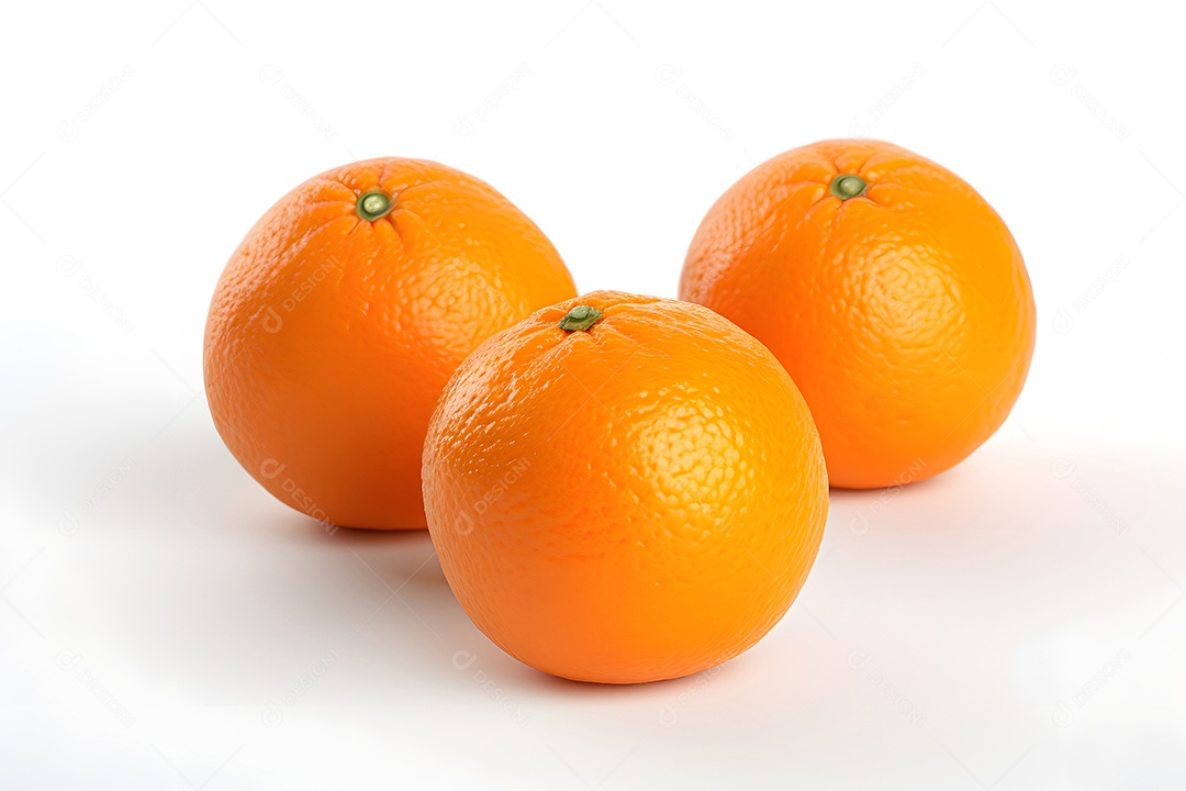 Laranjas frescas sobre um fundo isolado