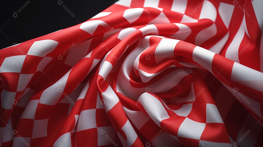 Tecido xadrez sobre fundo isolado