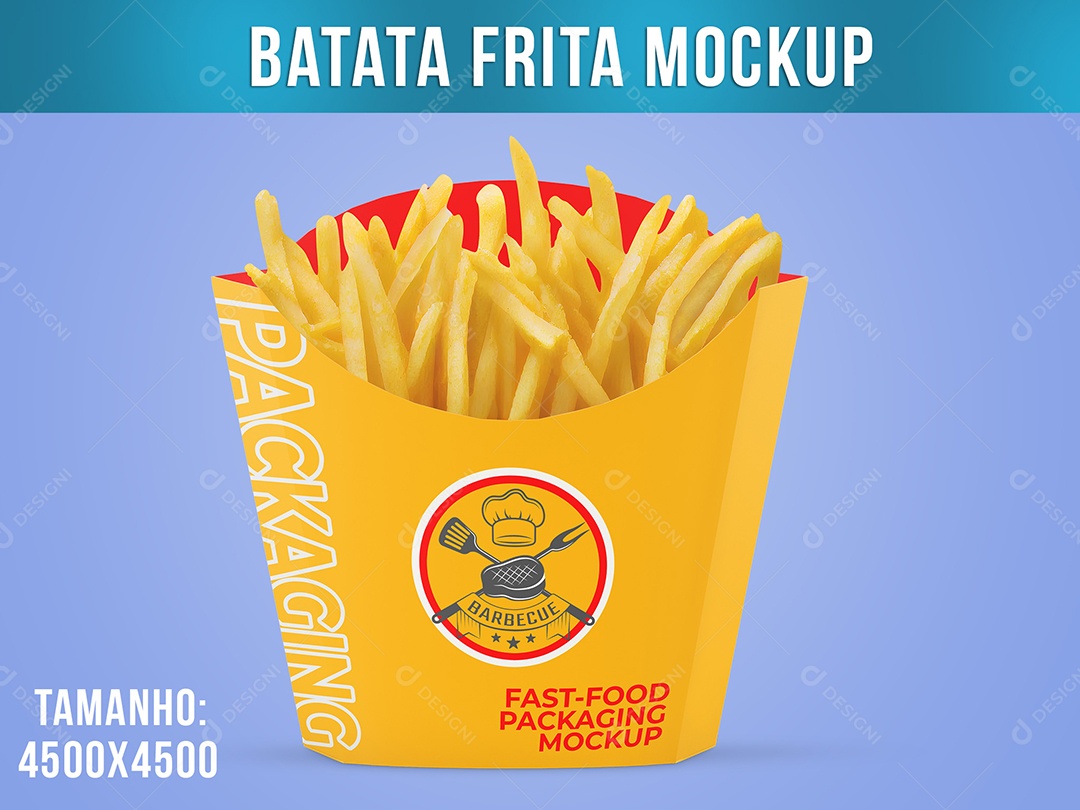 Batata Frita Mockup Fast Food PSD