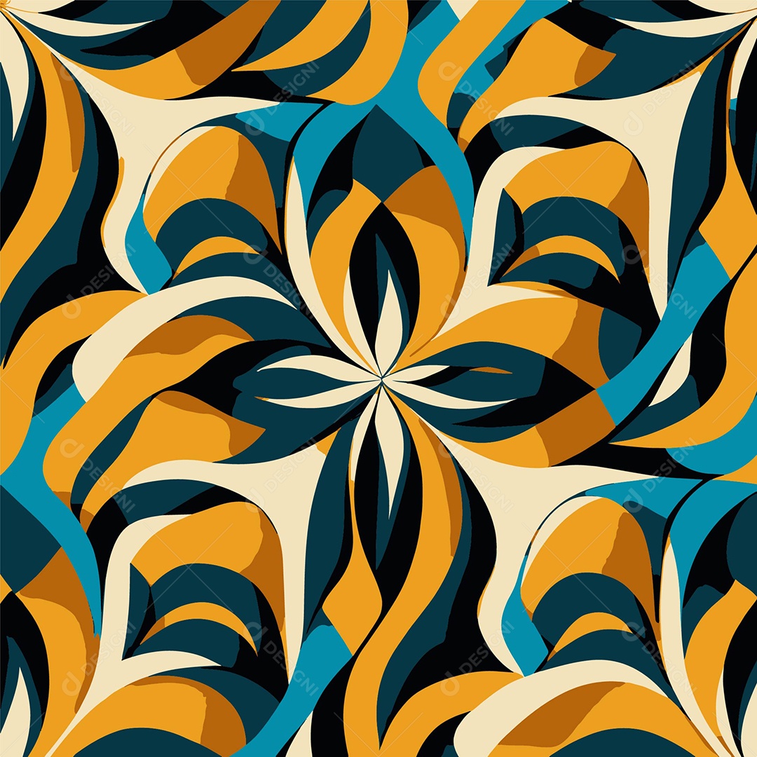 Fundo Abstrato Vetor Com Design Azul e Amarelo Background EPS