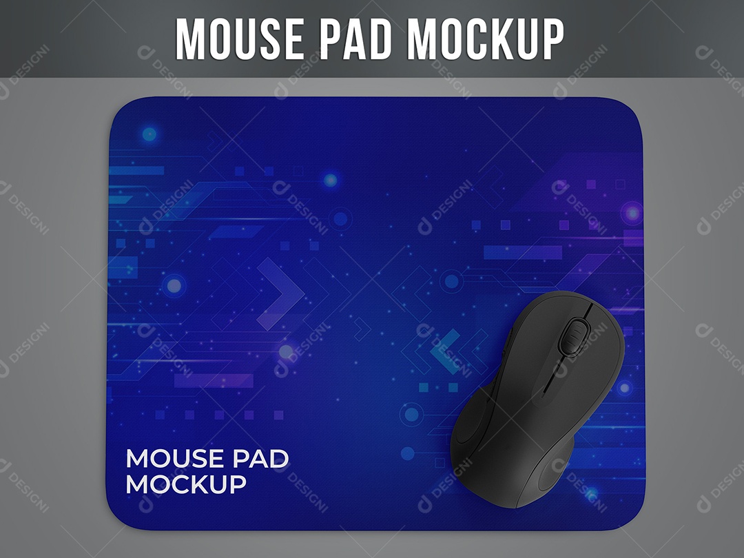 Mouse Pad Mockup Computador Vista Cima PSD