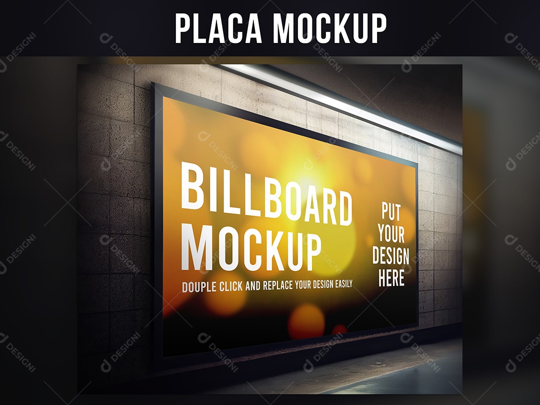 Placa Publicitária Mockup Outdoor PSD