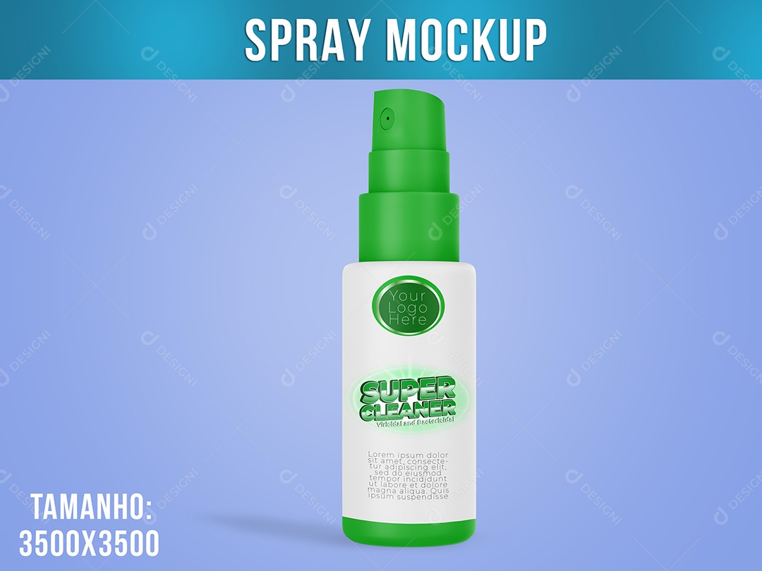 Spray Mockup Cosmético PSD