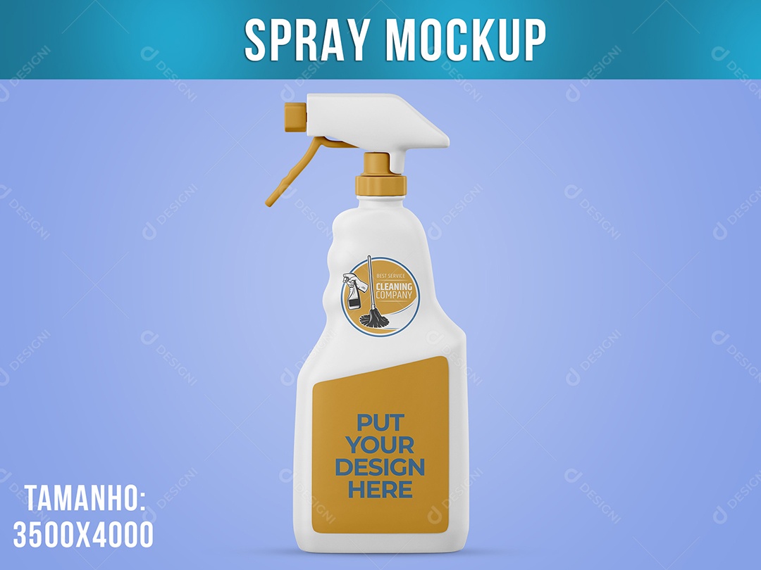 Spray Mockup Limpeza Pulverizador PSD