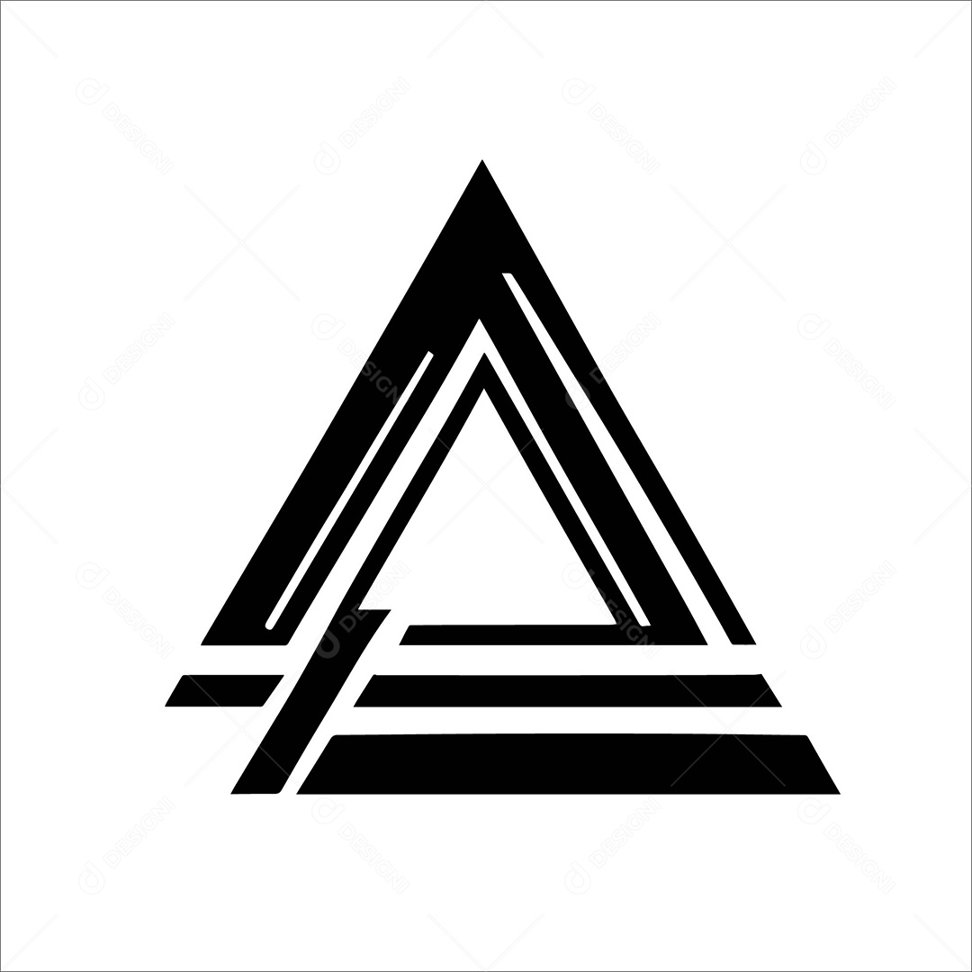 Triângulo de Logotipo Vetor Preto EPS