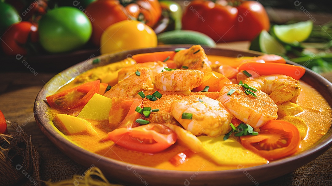 Caldo de carne sobre uma mesa de um restaurante