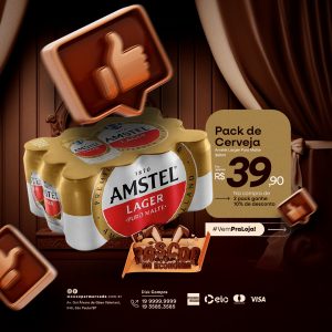 Páscoa Da Economia Pack De Cerveja 39,90 Supermercado Social Media PSD Editável