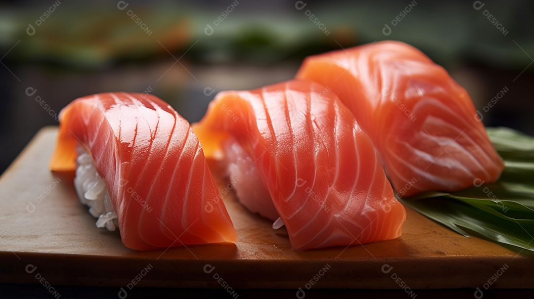 Prato de comida japonesa sushi