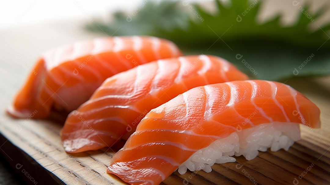 Prato de comida japonesa sushi